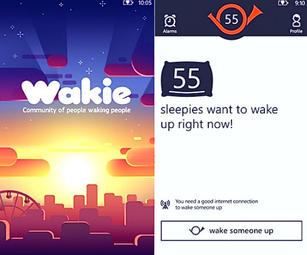 Wakie Alarm App